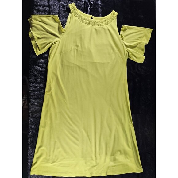 Nine West Women's Cold Shoulder Shift Dress - Green - SZ 10 - Picture 5 of 9